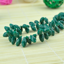 Wholesale 100pcs 6x12mm Crystal Bead Green Porcelain Tear Drop Spacer Loose Beads DIY Jewelry Making 2024 - buy cheap