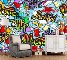 Custom children's wallpaper, 80s Graffiti Sur Toile Graffiti Bomb Les murals for bedroom sofa wall decoration wallpaper 2024 - buy cheap