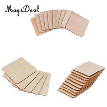 25Pcs 50mm 80mm 120mm Square MDF Unfinished Wood Pieces Blank Plaque for DIY Craft Pyrography Art Crafts 2024 - buy cheap