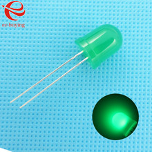 10mm LED Green Diffused Round Light-Emitting Diodes Lamp Bead DIP Plug-in Through Hole Bulb Wide Angle 10 mm 10 pcs /lot 2024 - buy cheap