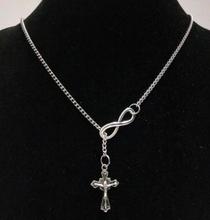 New Fashion Infinity Cross Necklace Vintage lucky 8 Christian Pendants Amulet Chain Necklace Jewelry Gift 2024 - buy cheap