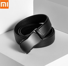Xiaomi VLLICON fashion Business Casual leather belt First layer cowhide geometric cutting automatic buckle For man 2024 - buy cheap