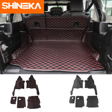 SHINEKA Cargo Liner Artificial Leather Mat Luxury Waterproof Tailgate Floor Mat 4Door Accessories For Jeep Wrangler JL 2018-2021 2024 - buy cheap