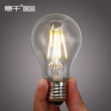 Lâmpada de filamento led vintage 4w a19 e27, 4 unidades, mais novo, lâmpada led, branco quente, parafuso edison 2024 - compre barato