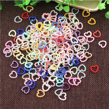 100pcs mix Color ABS Pearl Beads for Jewelry Making FlatBack Heart fits Phone Decoration DIY Handmade Findings Z270 2024 - buy cheap