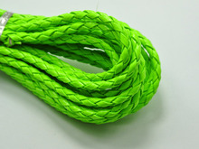16.4 Feets Neon Green Braided  Leatherette Jewelry Cord 4mm 2024 - buy cheap