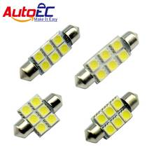 AutoEC 50X Festoon 6 SMD 5050 Car Reading Lights 12V 31mm 36mm 39mm 41mm  #LK07 2024 - buy cheap