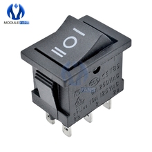 5PCS 6Pin 6P 6 Pin DPDT ON-OFF-ON 3 Position Snap Boatlike Rocker Switch AC 6A/250V 10A/125V 2024 - buy cheap