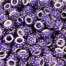 20Pcs Big Hole Murano Spacer Crystal Glass Bead Charms Fit Pandora Bracelet DIY Snake Chain Necklace Earrings for Jewelry Making 2024 - buy cheap