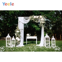 Yeele casamento photocall floresta gramado cortina quadro de mesa flores fotografia fundo fotográfico backdrops para estúdio foto 2024 - compre barato