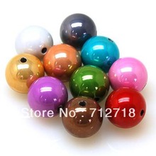 Beads,Brightness beads/perles brightness 14mm round spacer beads, Mixed Color ,Sold of 340 PCS . (Min Order $20) 2024 - buy cheap