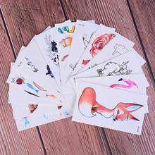 1 Sheet Beauty Decal Waterproof Tattoo Sticker Butterfly fox bear Animal Pattern Women Girl Body Art Temporary Tattoo Removable 2024 - buy cheap