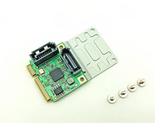 Mini tarjeta de expansión PCIe Mini PCI-e a 2 puertos SATA 3,0, compatible con SATA HDD, tarjeta adaptadora de SSD, ASM1061, velocidad de 6Gbps para ordenador 2024 - compra barato