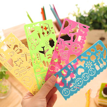 4PCS/Set Children Fun Plastic Drawing Template  Toy Stencil Ruler DIY Creative Draw Education Toys For Kid 2024 - buy cheap