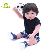 Boneca bebê reborn, de silicone, completa vinil, reborn, 43cm, presente para crianças, brinquedo 2024 - compre barato