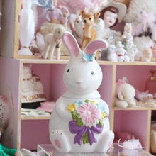 ceramic Rabbit storage tank food container candy Dessert Snack jar kitchen storage rabbit jar home decor wedding Decorative cans 2024 - buy cheap