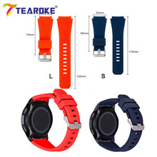 TEAROKE 22mm Silicone Watchband for Samsung Galaxy Watch 46mm version Soft Rubber Sport Band Strap Bracelet for Gear S3 SM-R800 2024 - buy cheap