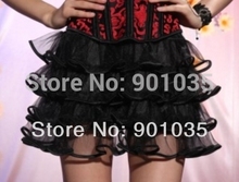 Free shipping New Burlesque Corset Top Basques TUTU Sets Costumes  size S-2XL 2024 - buy cheap