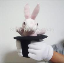 Deluxe Rabbit In The Hat Puppet - Stage Magic Tricks Magician Illusions Gimmick Props Comedy Toy for Kids  Cute Little Bunny 2024 - buy cheap
