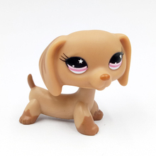Магазин домашних животных милые игрушки Редкие #932 Маленькая Собака Такса коричневый щенок с розовыми звездными глазами Детский Рождественский подарок 2024 - купить недорого