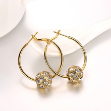 Женские круглые серьги-кольца, золотистого и серебристого цвета 2024 - купить недорого