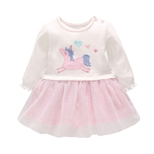 2019 New Spring Autumn Dress Baby Girls Long-sleeve Unicorn Clothes Newborn Cute Pony Love Dresses Children Princess Dress 3M-4T 2024 - buy cheap