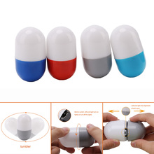 Roly-poly Pill Capsule LED Night Light Lovely Tumbler Lamp White Colorful L1154 Button Battery Children Night Light 2024 - buy cheap