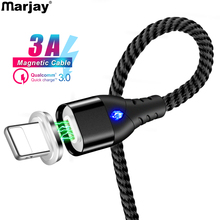 Marjay Magnetic Cable 1m 2m Magnet Charger Data Sync USB Cable For iphone 6 7 8 Plus X XS Max XR 3A Fast Mobile Phone Cables 2024 - buy cheap
