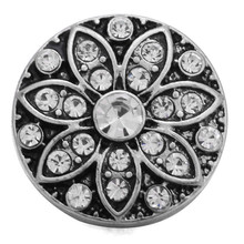 10 tamanhos novos botões de pressão com flor de cristal encaixes 18mm pulseiras & braceletes de pressão para mulheres za999 2024 - compre barato