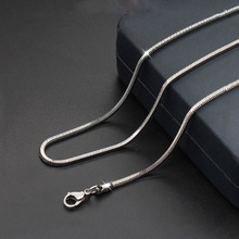 Colar de aço de titânio masculino, colar simples de aço titânio com corrente de cobra quadrada, joia da moda 2024 - compre barato