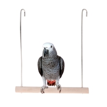 R7RC Natural Wooden Birds Perch Parrots Hanging Swing Cage Pendant Toys Stand Holder 2024 - buy cheap