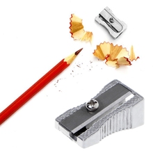 Apontador de lápis de metal chanfrado com único buraco, escola, escritório, papelaria 2024 - compre barato
