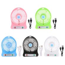 HOT SALE Portable LED Light Fan Air Cooler Mini Desk USB Fan Third Wind USB Fan 2024 - buy cheap
