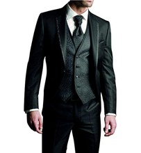 Men's Slim Fit 3 Piece Pattern Celebration Tuxedos Weddings Suit Suits Tuxedos Blazers Vest Pants 2024 - buy cheap