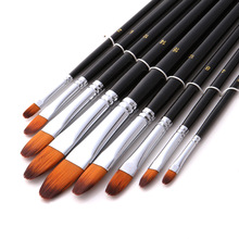 9pcs/set Tongue Type Watercolor Paint Brush Different Size Nylon Hair Acrylic Oil Painting Brushes For Drawing Art Supplies 803 2024 - buy cheap