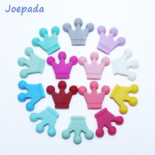 Joepada 100pcs Crown Beads Silicone Teething Toys Pearl Food Grade For Silicone Pacifier Chain Making DIY Baby Teething Gift 2024 - buy cheap