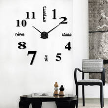 2019 Free Shipping New Clock Watch Wall Clocks Horloge 3d Diy Acrylic Mirror Stickers Home Decoration Living Room Quartz Needle 2024 - buy cheap