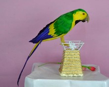 cute simulation parrot toy polyethylene & furs green and yellow parrot model gift about 40cm 1920 2024 - buy cheap