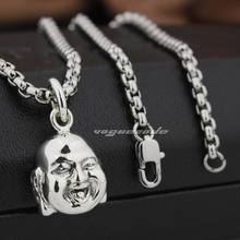 LINSION Tiny Happy Buddha Head 925 Sterling Silver Charms Pendant 8P006 2024 - buy cheap