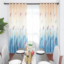 Blackout Curtains Nordic Style Jacquard Printed Window Curtains Feather Blinds Curtains For Living Room Bedroom Kids Children 2024 - buy cheap