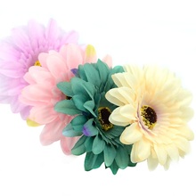 Crisantemo Artificial de 7cm, flor de seda para la cabeza, decoración para el hogar, boda, de hierba falsa, accesorios de Gerbera, 100 Uds. 2024 - compra barato