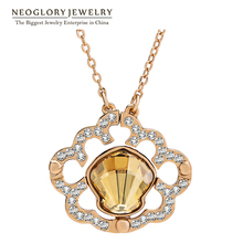Neoglory-collares de Color dorado y champán para mujer, joyería para regalo de cumpleaños, embellecido con cristales de Swarovski, novedad de 2020 2024 - compra barato