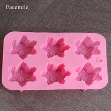 Facemile 6 even snowflake pudding jelly silicone cake mold handmade soap mold 53043 2024 - buy cheap