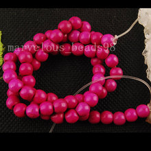 Envío Gratis, joyería hermosa, 6mm, Rosa Howlet Howlite, espaciadores redondos para mujeres y hombres, cuentas sueltas 15,5 "G5926 2024 - compra barato