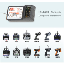 Receptor Original FlySky FS-R6B, 2,4 Ghz, 6CH, para FlySky TH9X, FS-CT6B, transmisor, juguetes RC 2024 - compra barato