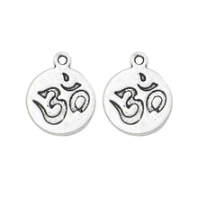 10pcs Yoga Sign Charm Pendant fit Bracelet Necklace Tibetan Silver Plated Jewelry DIY Making Accessories 15mm 2024 - buy cheap