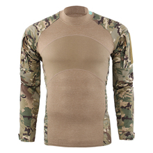 Camiseta del ejército de camuflaje para hombre, camisa de manga larga de camuflaje, Multicam, senderismo, Camping, caza, Militar 2024 - compra barato