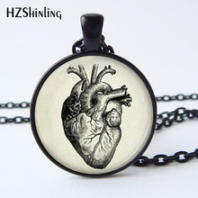 Colgante de corazón anatómico para Halloween, collar de corazón anatómico, joyería para hombres, A-008 HZ1 2024 - compra barato