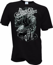 Camiseta de manga corta con estampado 3D para hombre, ropa de marca, tatuaje Hot Rod, motorista, Calavera, Rocker, Yakuza, EE. UU., gratis 2024 - compra barato