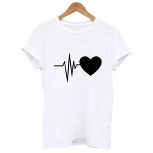 Прямая поставка, футболка Love для женщин, Повседневная футболка для любителей, Топ для женщин и мужчин, модная футболка с принтом, NV93 P 2024 - купить недорого